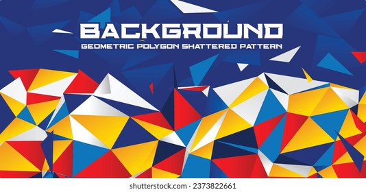 geometric colourful polygon banner background cheerful fun kids kindergarten concept sports abstract vector design