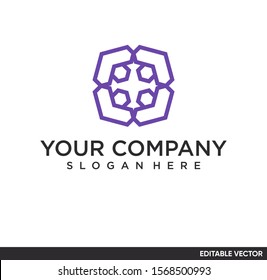 geometric community logo flat modern concept