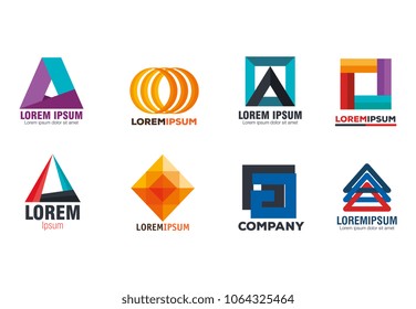 geometric company set emblems