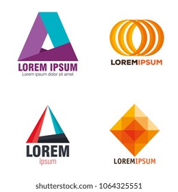 geometric company set emblems