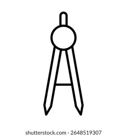 geometric compass icon Outline isolated logo mark