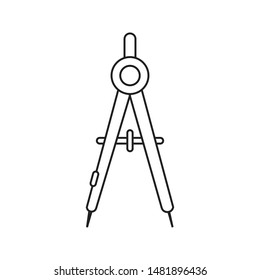 geometric compass icon. vector illustration