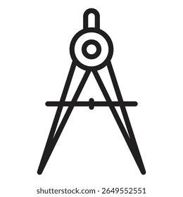 geometric compass icon vector illustration isolated sign
