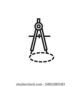 geometric compass icon vector set collection for web