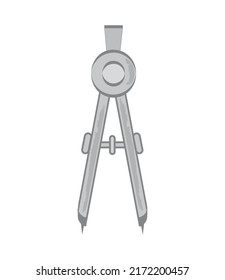geometric compass supply icon isolated