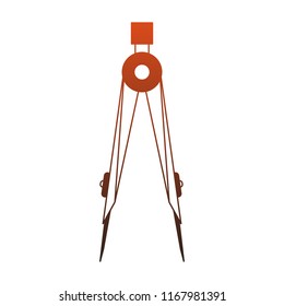 Geometric compass utensil red lines