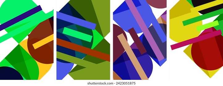 Geometric composition abstract background poster set for wallpaper, business card, cover, poster, banner, brochure, header, website