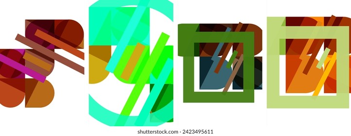 Geometric composition abstract background poster set for wallpaper, business card, cover, poster, banner, brochure, header, website
