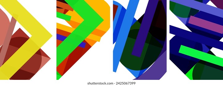 Geometric composition abstract background poster set for wallpaper, business card, cover, poster, banner, brochure, header, website