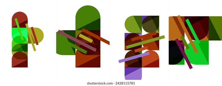 Geometric composition abstract background poster set for wallpaper, business card, cover, poster, banner, brochure, header, website