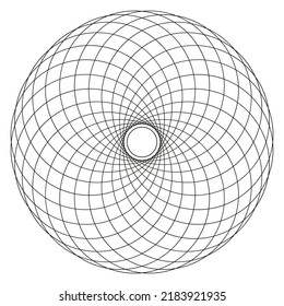 Geometric composition. Black and white abstract graphic. Vector illustration