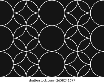 Geometric Composition Circular and Semi-Circular Shapes