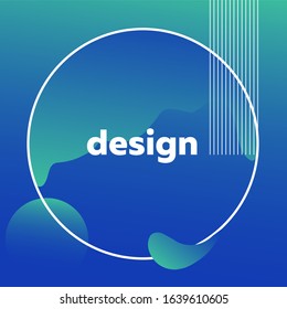 Geometric composition with color gradients design template 