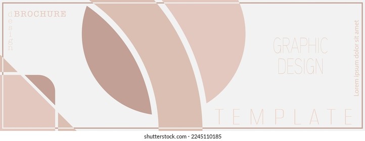 Geometric composition. Creative layout of the cover, banner, brochure, poster. Layout of the designer packaging of the goods. An idea for creative design