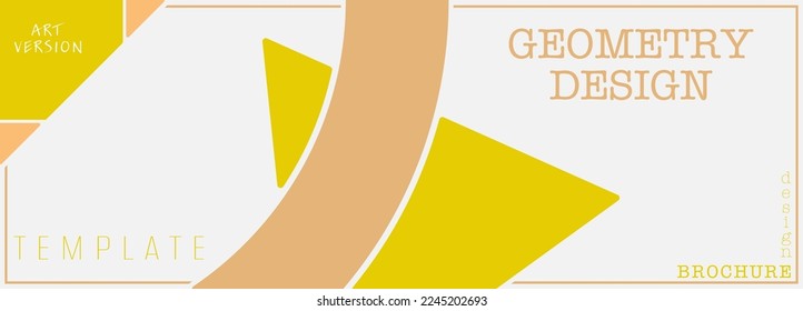 Geometric composition. Creative layout of the cover, banner, brochure, poster. Layout of the designer packaging of the goods. An idea for creative design