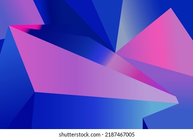 Geometric composition design gradient abstract 3d background.