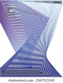 geometric composition of lines and planes in purple-blue colors to support visual communication design