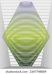 composición geométrica de líneas y planos con tonos azules, verdes y grises como uno de los elementos para las necesidades de diseño visual