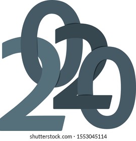 Geometric composition of the numbers of the new year 2020