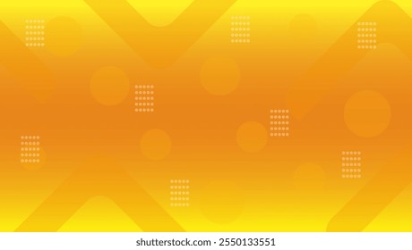 Composição geométrica sobre fundo de gradiente laranja amarelo. Ilustração vetorial.
