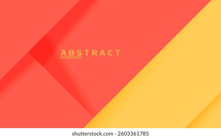 Geometric composition with overlapping red and yellow planes, creating depth and a sense of modern abstract art, suitable for various design applications, evoking a vibrant and contemporary aesthetic