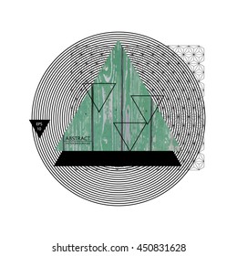 Geometric composition to print on t-shirt, vector.