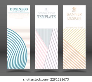 Geometric composition. A set of layouts for the design of banners, posters and posters. Template for book covers, brochures, booklets and catalogs. An idea for creative design