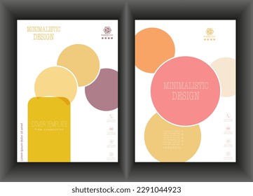Geometric composition. A set of templates for the design of banners, posters and posters. Layout of the book cover, brochures, booklets and catalogs. An idea for creative design