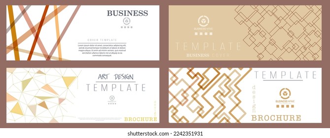 Composición geométrica. Un conjunto de plantillas para carteles, carteles, portadas, postales, tarjetas de visita. Estilo minimalista para ideas creativas y diseño creativo