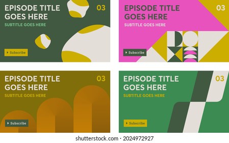 Youtube Channel Video Thumbnail Template Set Stock Vector (Royalty Free ...
