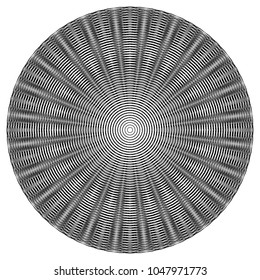 Geometric concentric circle pattern.