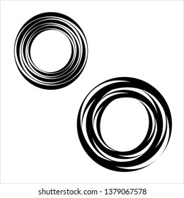 Geometric Concentric Shape Line Art Drawing Vector Art Illustration
