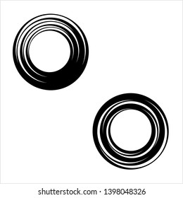 Geometric Concentric Shape Line Art Drawing Vector Art Illustration