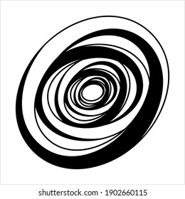 Geometric Concentric Shape Line Art Drawing Vector Art Illustration