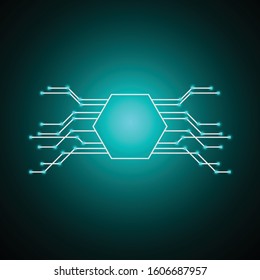 Geometric concept with connected line and dots. Simple technology graphic background.