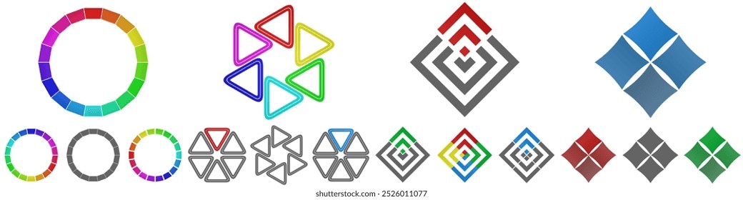 Colección de diseño de logotipo de concepto geométrico