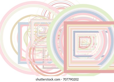 Geometric Conceptual background ellipse & square box pattern for design. Vector illustration graphic.