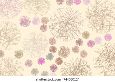 Geometric Conceptual background messy random line circles pattern for design. Vector illustration graphic.