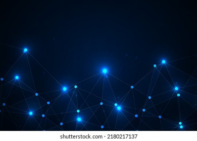 Geometric connected abstract background. Connecting dots and lines. Technology background