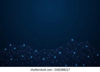 Geometric connected abstract background. Connecting dots and lines. Technology background