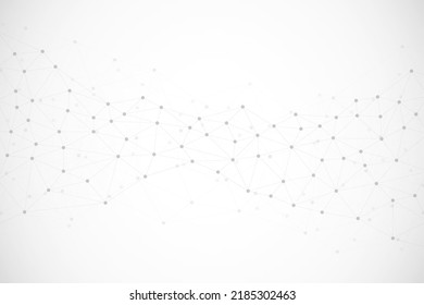 Fondo abstracto geométrico conectado. Conectando puntos y líneas. Fondo de tecnología
