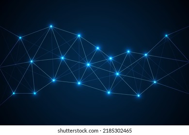 Geometric connected abstract background. Connecting dots and lines. Technology background