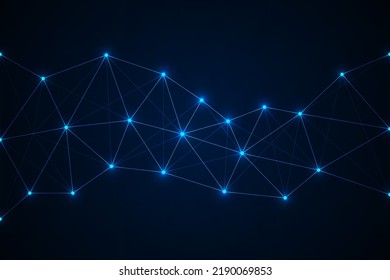 Geometric connected abstract background. Connecting dots and lines. Technology background
