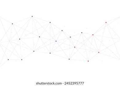 Fondo abstracto conectado geométrico. Puntos y líneas de conexión. fondo de Tecnología