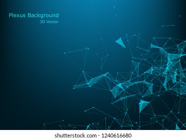 Geometric connected line and dots. Simple technology graphic background. Vector banner design.