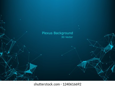 Geometric connected line and dots. Simple technology graphic background. Vector banner design