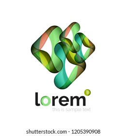 Geometric convergence vector business icon template