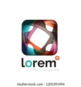 Geometric convergence vector business icon template
