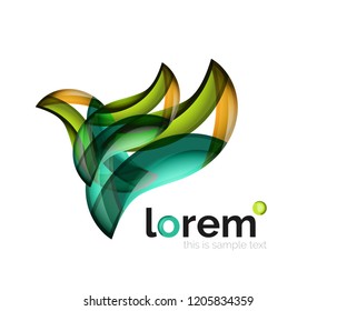 Plantilla de icono de negocio de vector de convergencia geométrica