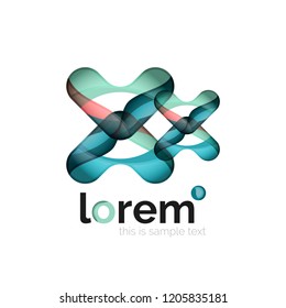 Geometric convergence vector business icon template